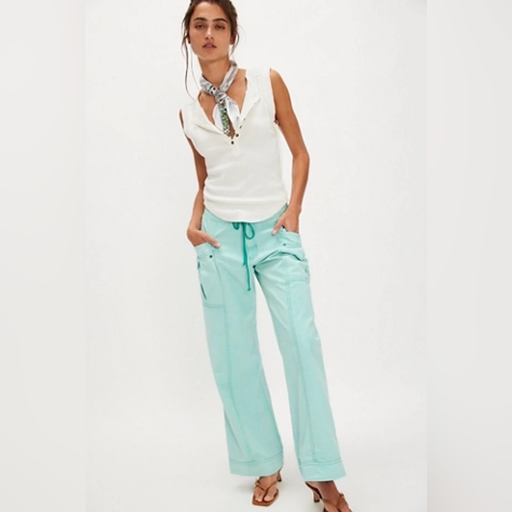 NWT We The Free North Shore Board Pants~Bleached Aqua